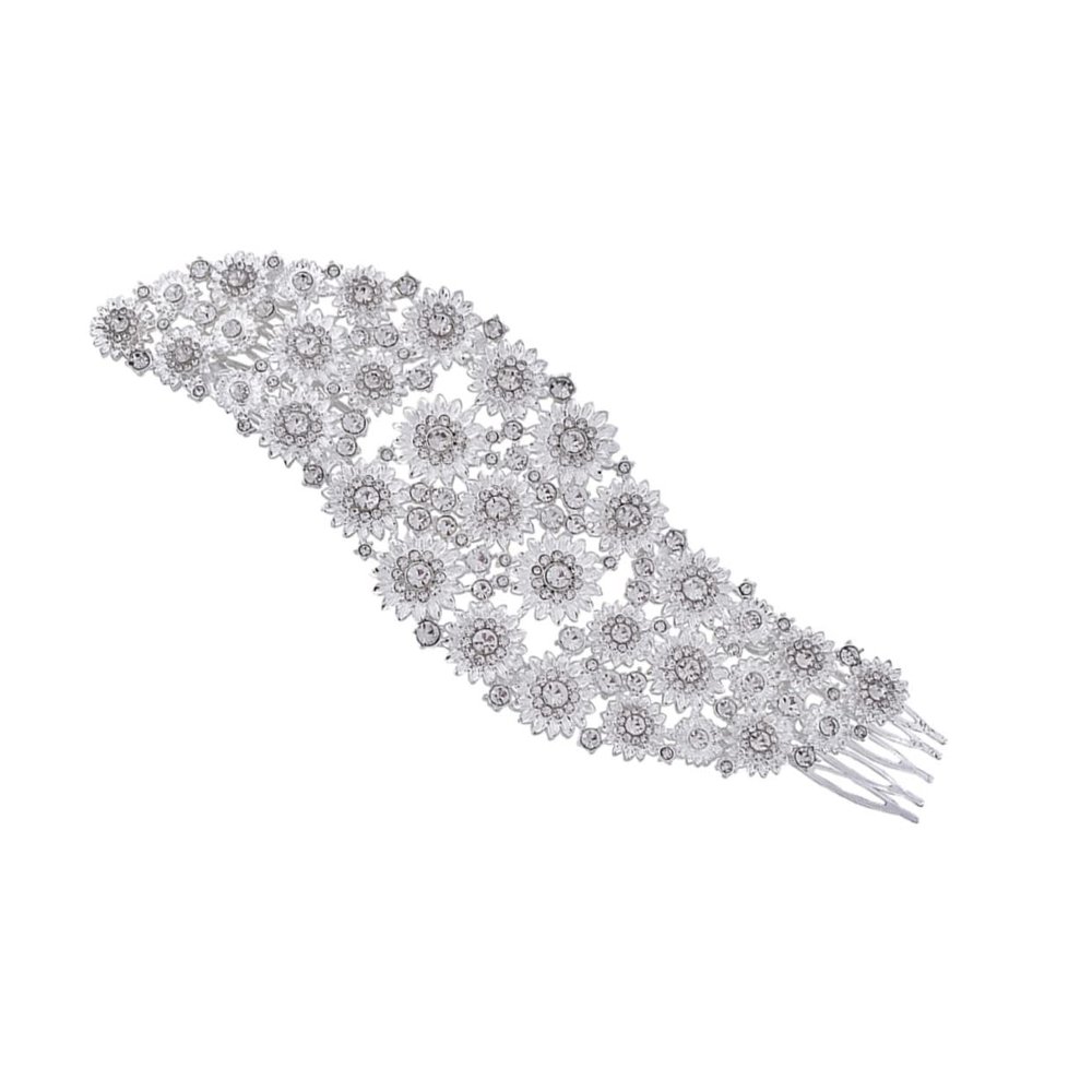Baluue Bridal Rhinestone Hair Comb for Elegant Updos Accessory for Weddings Engagements and Parties Sparkling Hair Piece for Brides and Bridesmaids
