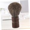 Baluue Barber Brush for Men Beard Shaping Tool Hair Beard Brush Wooden Handle Mustache and Goatee Care view 2