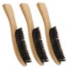 Baluue 3pcs Boar Bristles Beard Brush Men's Hair Care Tool Mustache Brush Shaving Beard Cleaning Natural Bristles for Dad Random Style view 1