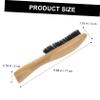 Baluue 3pcs Boar Bristles Beard Brush Men's Hair Care Tool Mustache Brush Shaving Beard Cleaning Natural Bristles for Dad Random Style view 3