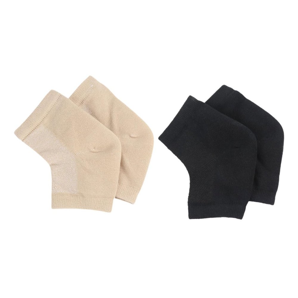 NOLITOY 2pairs Gel Socks for Women Toeless Foot Moisturizer Socks Heel Protection