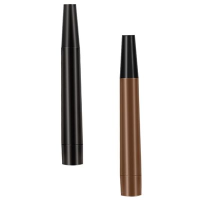 Baluue 2pcs Microblading Eyebrow Pencils Fork Tip for Precise Eyebrow and Beard Styling Deep and Colors for Artists and Beginners