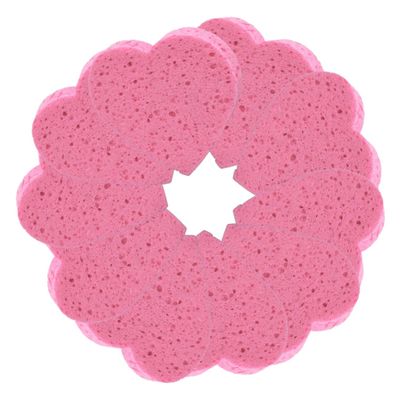 Baluue 30pcs Heart Shaped Facial Sponges Compressed Sponges for Cleaning and Exfoliating Makeup Removal