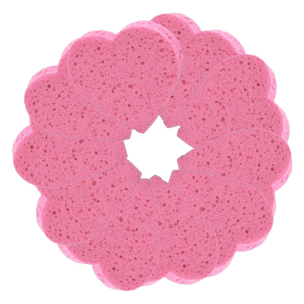 Baluue 30pcs Heart Shaped Facial Sponges Compressed Sponges for Cleaning and Exfoliating Makeup Removal