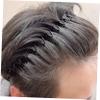 OHPHCALL 5pcs Non-slip Slicked-back Hair Headband for Men and Women Stretchy Wavy Design for Outdoor Sports and Everyday Use Comfortable and Durable Hair Styling Accessories Black view 2