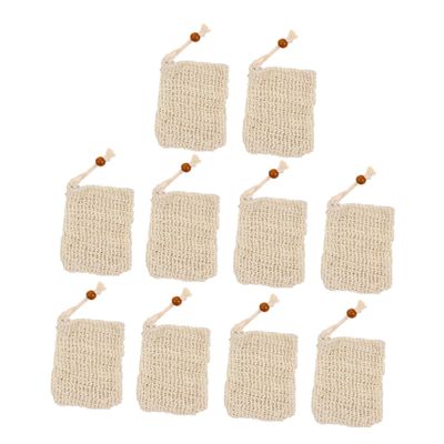 Baluue Exfoliating Soap Set Pcs Soap Saver Pouch Drawstring Pocket Wall Hanging Family Use