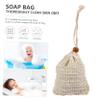 Baluue Exfoliating Soap Set Pcs Soap Saver Pouch Drawstring Pocket Wall Hanging Family Use view 3
