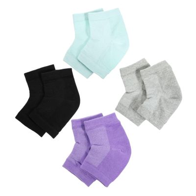NOLITOY 4pairs Moisturizing Gel Heel Socks for Relief Heel Comfortable Fit for Daily Use
