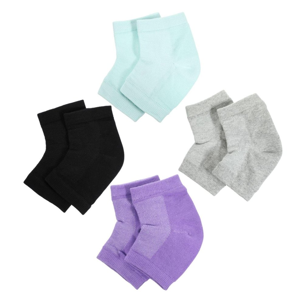 NOLITOY 4pairs Moisturizing Gel Heel Socks for Relief Heel Comfortable Fit for Daily Use