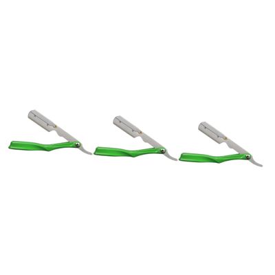 Baluue 3pcs Foldable Barber Shaver Holder Manual Straight Stand for Home Use Lightweight Design Convenient Shaving Accessory for Travel and Family