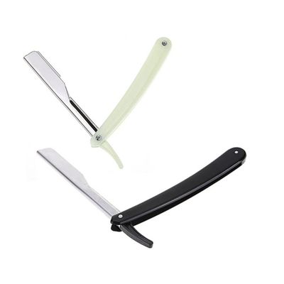 Baluue 2pcs Chic Straight Barber Razor for Men Vintage Manual Shaver for Shaping for Salons and Home Use Easy Blade Replacement Compact Design