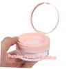 Baluue Loose Powder Box Mirror Elastic Plastic Makeup Case Mesh Interlayer for Travel Daily Use view 4
