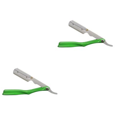 Baluue 2pcs Manual Shaver Blades Holder Professional Foldable Stand for Household Use Men Birthdays and Father Day
