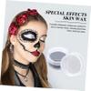 OHPHCALL 2pcs Halloween Face Paint Kit Black White Wax for Special Effects Makeup Easy to Clean for Parties Cosplay and Spooky Looks view 3