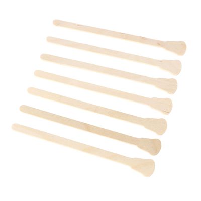 OHPHCALL 150pcs Wooden Waxing Spatulas Disposable Hair Removal Sticks Original Wooden Color Applicator for Home and Salon Use for Hot and Strip Wax Applications