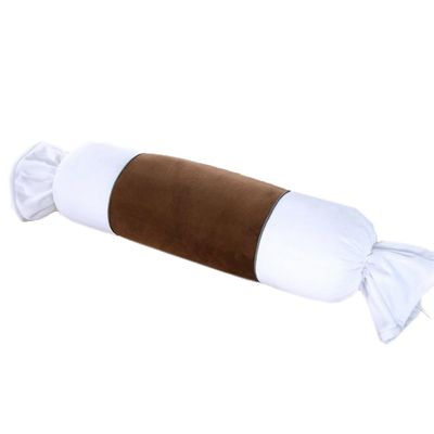 Soft Plush Round Roll Pillow Beauty Salon Long Bolster Pillow Massage Round Cervical Neck Roll Pillow for Feet Back (Coffee, 6015cm/23.6"5.91")