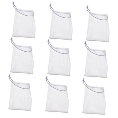MERRYHAPY 120pcs Foaming Soap Net Pouch Delicate Ribbon Exfoliating Soap Saver for Handmade Facial and Cosmetic for Bath and Shower Use