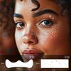20 Pcs Silver Glitter Freckles Face Tattoos, Silver Glitter Freckles Makeup Patches, Waterproof Sparkle Freckles, Glitter Freckles Temporary Face Tattoos for Women view 3