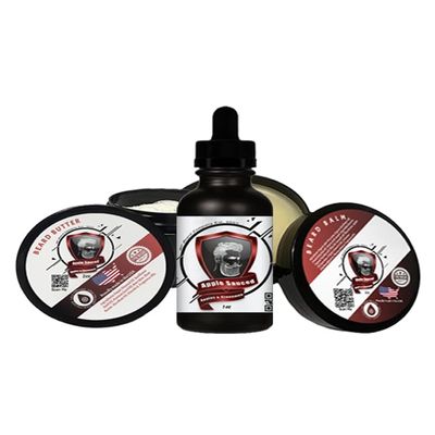 MF Beards Essential Beard Care Kit (Essential Kit, Apple Sauced (Apples and Cinnamon))