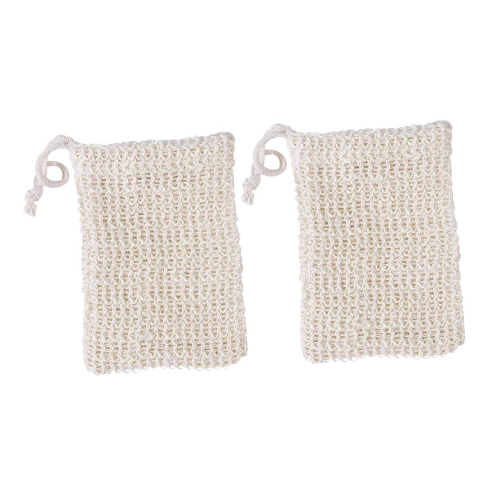 TOVINANNA 2pcs Exfoliating Pouch for Foaming and Cleansing Sisal Material for Cleaning for Bath and Shower Use