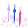BIUDECO 3pcs Portable Eyebrow Trimmers with Stainless Steel Blades for Precision Grooming Lightweight Design for Women Travel-Friendly Makeup Tools Transparent Red view 4