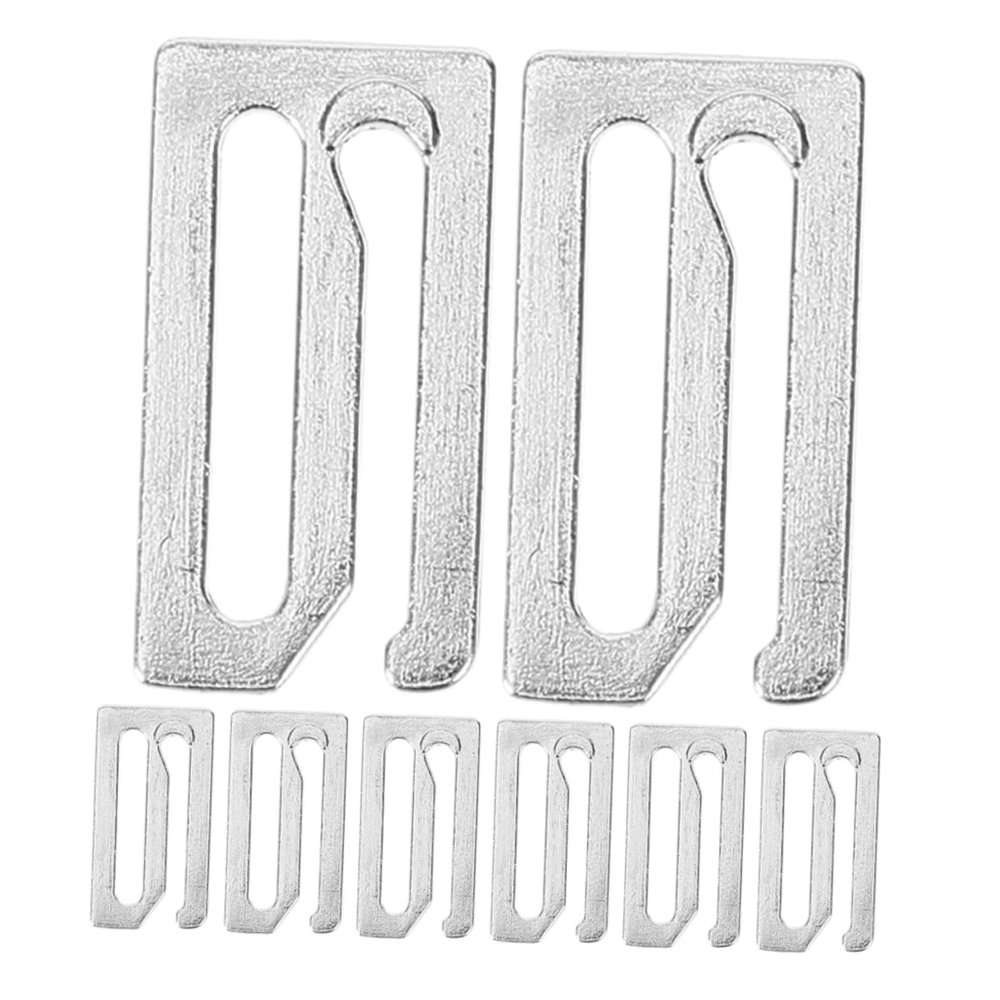 FOMIYES 8pcs Haircut Cape Clips Metal Barber Strap Clips Hooks Bathing Suit Swimsuit Hooks Barber Cape Fastener for Salon Spa Stylish