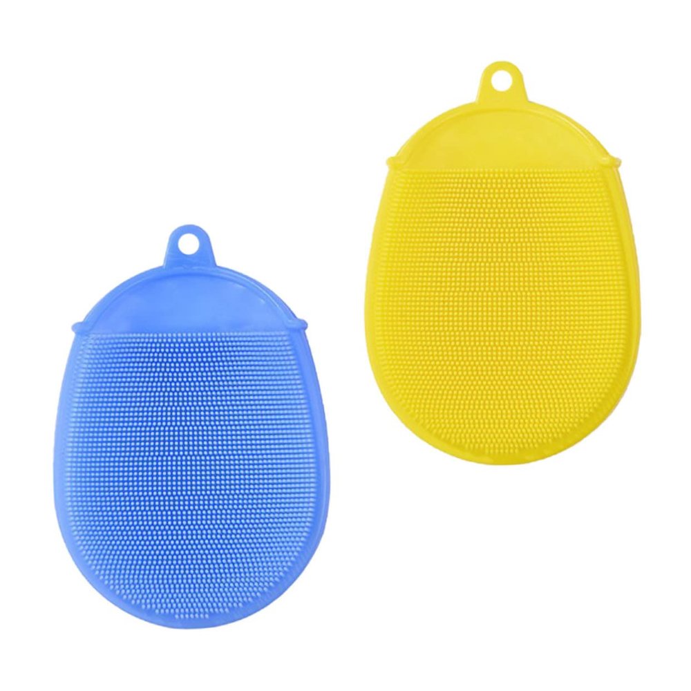 NULYLU 2pcs Boy Girl Boy Girl Bath Brush Silicone Exfoliating Scrubber for Scalp Clean Bath Massaging
