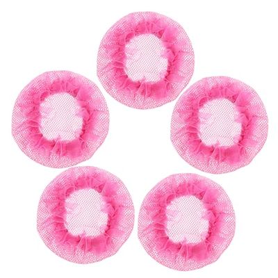 BIUDECO Invisible Hairnets for Buns 5pcs Set Rosy Suit Hairnet Everyday Hair Accessories