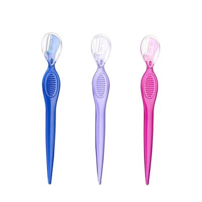 BIUDECO 3pcs Stainless Steel Eyebrow Razor Set Razor Blade Comb Portable Beauty Makeup Tools for Women Girls Ladies