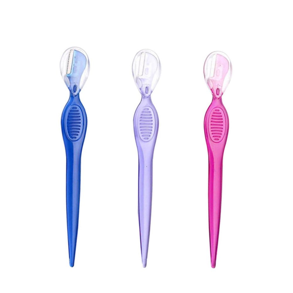 BIUDECO 3pcs Stainless Steel Eyebrow Razor Set Razor Blade Comb Portable Beauty Makeup Tools for Women Girls Ladies