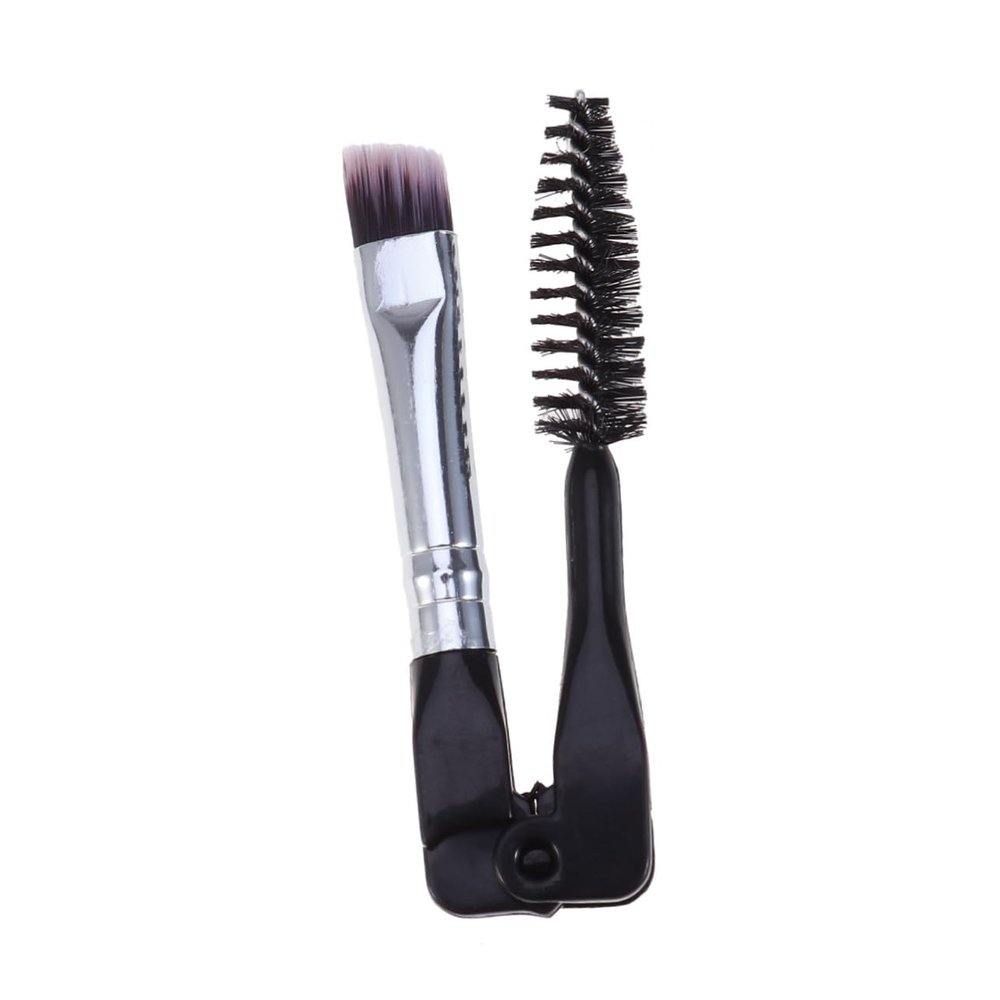 IWOWHERO 10pcs Foldable Eyebrow Brush -head Makeup Tool for Women Spiral Eyelash and Eyebrow Brush Easy to Use for Brows and Lashes Black