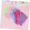 IWOWHERO 10pcs Exfoliating Gloves for Body Scrub Five Fingers Shower Towels for Deep Cleansing and Back Massage Multi-purpose Bath Mittens Random Colors view 2