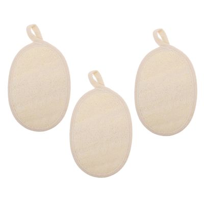 AUTSUPPL 3pcs Loofah Back Scrubbers Exfoliating Bath Towels for Deep Cleansing Eco-friendly Material for Skin Care and Relaxing Shower Experience Beige