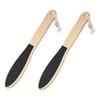 ASAKKURA 2pcs Foot Care Scrubbing Board Dead Skin Remover Exfoliator for Smooth Feet Premium Wooden Pedicure Tools for Home and view 1