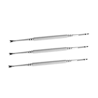 VINTORKY 3pcs Manicure Tools Kit Nail Art Dead Skin Forks Cuticle Removers Nail Clean up Brush