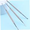 VINTORKY 3pcs Manicure Tools Kit Nail Art Dead Skin Forks Cuticle Removers Nail Clean up Brush view 3