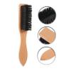 LALADEFIEE Beard Brush with Natural Boar Bristles and Ergonomic Wooden Handle Portable Styling Tool for Men for Grooming and Detangling Facial Hair view 3