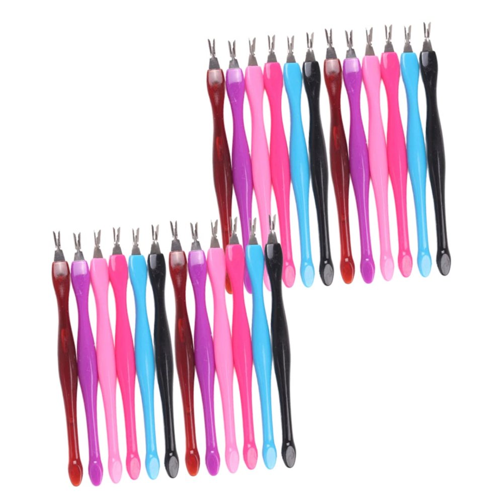 BIUDECO Dead Skin Removal Forks Cuticle Cleaning Tool Set 48pcs V-shape Shovel for Nail Art Personal Care