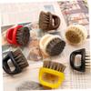 NULYLU 4pcs Beard Brush Kit Bristle Comb Brush Styling Mustache Beard Grooming Tool Portable Random Color view 3