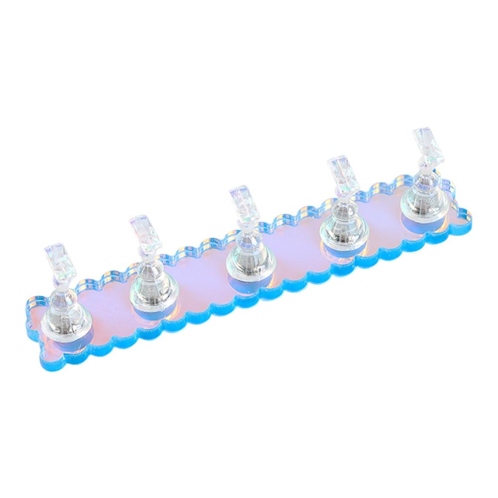 IWOWHERO Convenient Nail Display Holder Lightweight Nail Rack for Practice and Training Decorative Transparent Stand for Beauty and Diy Use