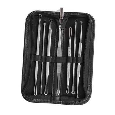 IWOWHERO 7pcs Blackhead Extractor Tool Kit Comedone for Blemish Treatment Professional Facial Care Instruments for All Skin Types Easy to Use and Clean