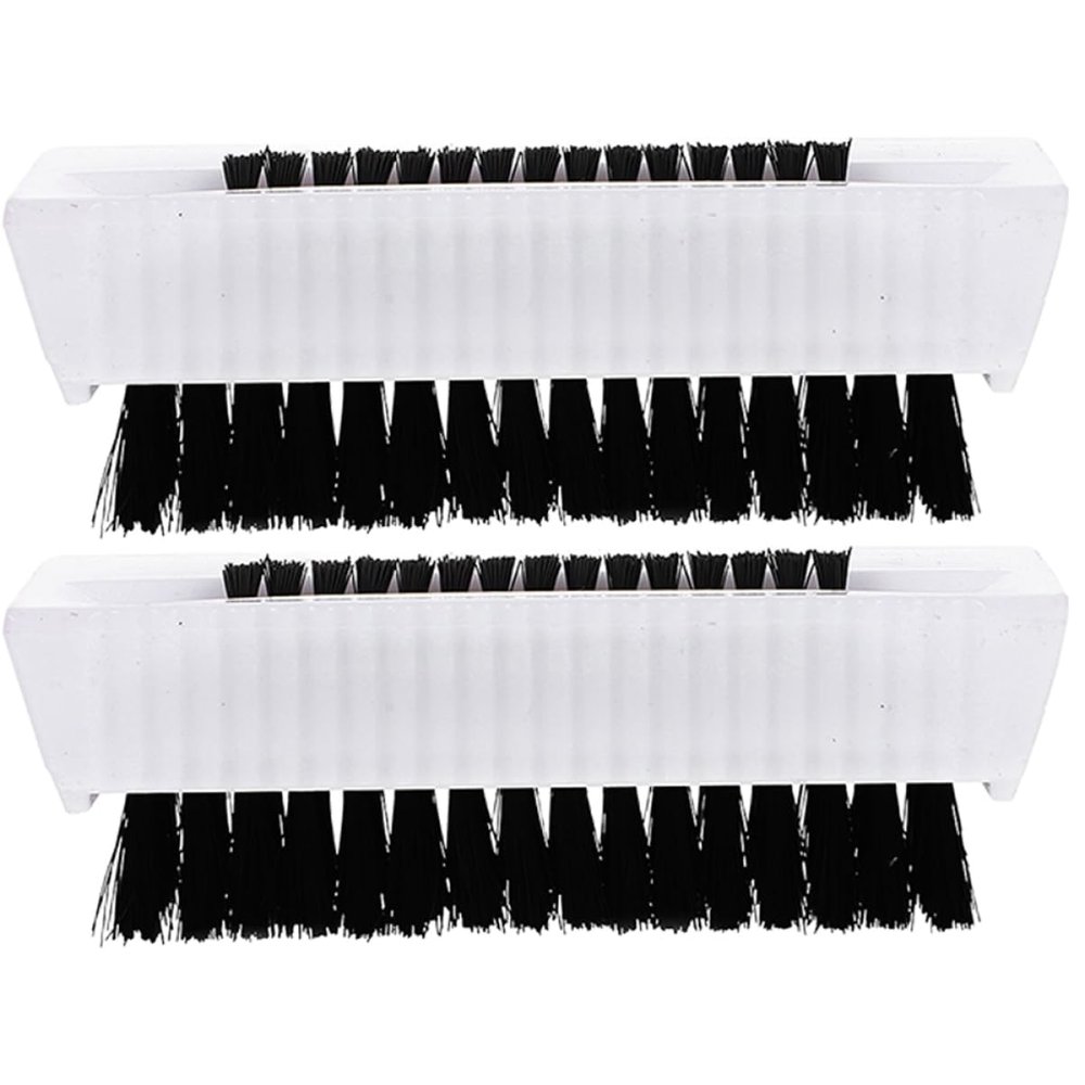 Didiseaon 2pcs Wear-resistant Nail Brush Soft Bristle Two-sided Cleaning Tool for Fingernails and Toenails for Home and Salon Use Easy to Carry and Comfortable Grip