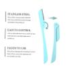 ASAKKURA 10pcs Portable Stainless Steel Eyebrow Hair Trimmers with Protective Cover Professional Eyebrow Razors for Women Compact and Lightweight for Travel and Precision Grooming view 2