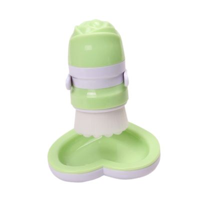 AUTSUPPL 1pc Double-Headed Rose Facial Brush for Deep Cleaning Portable Facial Washing Tool Heart-Shaped Stand for Skin Types Green PVC Box