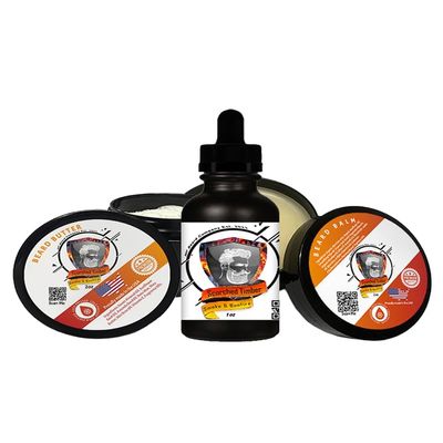 MF Beards Essential Beard Care Kit (Essential Kit, Scorched Timber (Smoke and Bonfire))