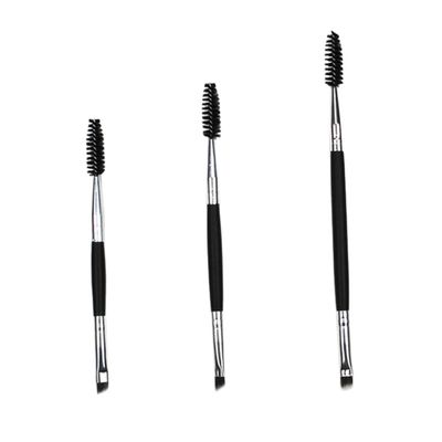 OHPHCALL 3pcs Professional Brush Wooden Handle Makeup Brush for Women Brow Easy to Use Make up