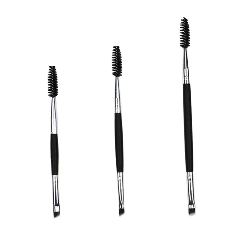 OHPHCALL 3pcs Professional Brush Wooden Handle Makeup Brush for Women Brow Easy to Use Make up