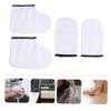 BIUDECO 4pcs Women Paraffin Wax Mitts Booties Heat Therapy Spa Hand Foot Cover Nourishing Foot Care Tool view 2