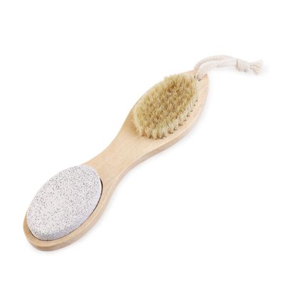 PLAFOPE Foot File Nail Brush Pumice Stone Exfoliating Brush for Feet Nails Removal Bristle Design for Pedicure