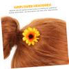 ASAKKURA 2pcs Floral Headbands Sunflower Hairpins Flower Hairpin Women Headband Accessory view 2